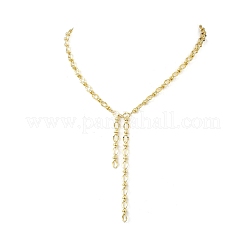 Латунные овальные звенья лариата для женщин NJEW-JN05637