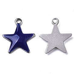 201 Emaille-Anhänger aus Edelstahl&nbsp;STAS-N088-14B