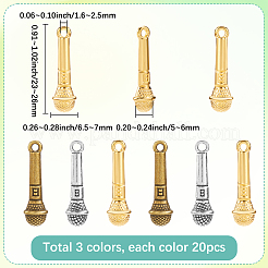 60 шт. 3 цвета подвески из сплава в тибетском стиле&nbsp;FIND-SC0016-32
