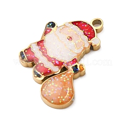 Рождественские эмалевые подвески из нержавеющей стали 304&nbsp;LS-STAS-B112-02G-02