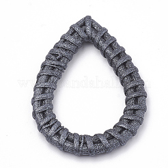 Anelli di collegamento intrecciati a mano verniciati a bastoncino / rattan&nbsp;WOVE-N007-05A
