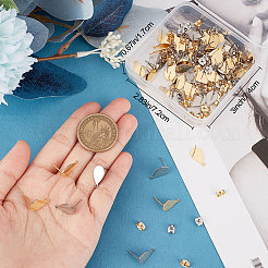 80 шт. 2 цвета 201 нержавеющая сталь фурнитура для сережек-гвоздиков STAS-BBC0002-25