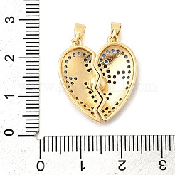 Подвески из латуни с микропаве из кубического циркония ко Дню святого Валентина&nbsp;KK-H251-01D-G