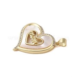 Латунные микропаве прозрачные подвески с фианитом&nbsp;KK-I712-51G-01