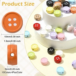 40шт 10 цвета сплава эмалевые бусины&nbsp;FIND-CJ0004-68