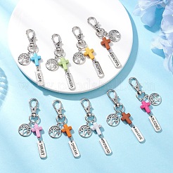 Акриловый крест кулон украшение&nbsp;HJEW-JM04432