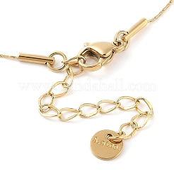 Halsketten mit Herzanhänger aus 304er Edelstahl mit Boston-Gliederkette für Damen&nbsp;NJEW-Z046-01G