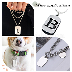 25 шт. 201 нержавеющая сталь штампованная пустая бирка подвеска STAS-HY0001-84