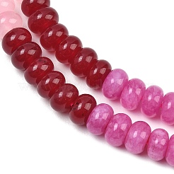 Colliers de perles en verre de quartz cerise et en jade blanc naturel&nbsp;G-NH0006-A16-01