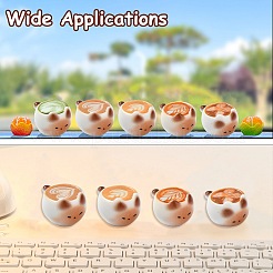 20 шт. 5 стиля украшения для кофе в форме кошки из смолы&nbsp;AJEW-CJ0001-65