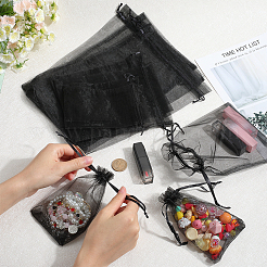 100 шт. 3 стиля больших мешочков из органзы OP-SP0001-04