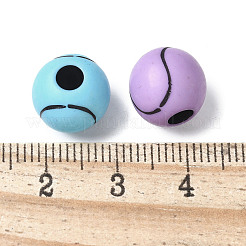 Непрозрачные акриловые бусины на спортивную тематику&nbsp;OACR-D302-02B