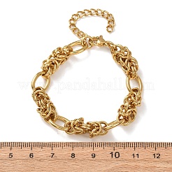 Bracciali in acciaio inox 304 catene bizantine&nbsp;BJEW-F536-14G