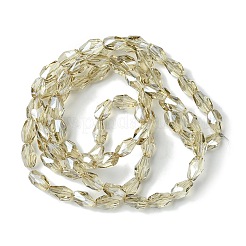 Прозрачные стеклянные бусины гальваническим пряди GLAA-K064-03B-PL01