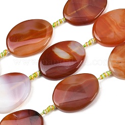 Натуральные полосатые агатовые бусы&nbsp;G-P605-L02-08