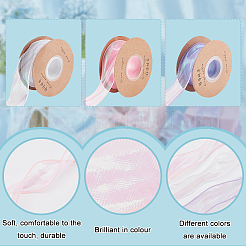 3 рулон 3-цветной плоской радужной нейлоновой органзовой ленты OCOR-CA0001-29