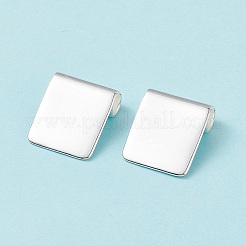 真鍮製グルーフラットパッドベイル  銀色のメッキ  18x15.5mm  穴：4.5mm&nbsp;LS-KK-D519-A-S