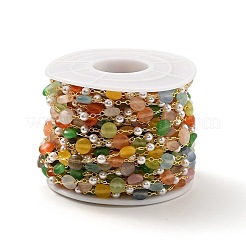 Разноцветные плоские круглые и пластиковые жемчужные бусины с эффектом кошачьего глаза CHC-G017-13G-1