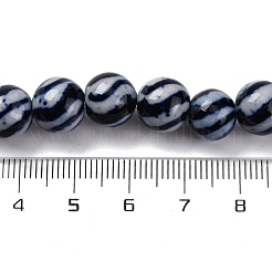 Синие и белые фарфоровые бусы ручной работы нити PORC-I027-03F