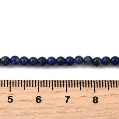 Нитки бусины из натурального ляписа-лазури G-L621-B10-4mm-AB