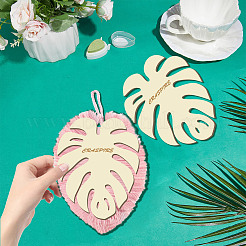 Деревянные обручи из листьев монстеры&nbsp;DIY-WH0639-002