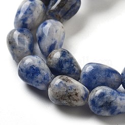Fili di perle di diaspro macchia blu naturale&nbsp;G-B106-A15-01