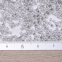 MIYUKIデリカビーズ  シリンダー  日本製シードビーズ  11/0  （db0114)透明シルバーグレーゴールド光沢  1.3x1.6mm  穴：0.8mm  約20000個/袋  100 G /袋&nbsp;SEED-J020-DB0114
