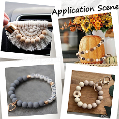 75 шт. 5-х цветные круглые силиконовые фокусные бусины SIL-SP0001-02