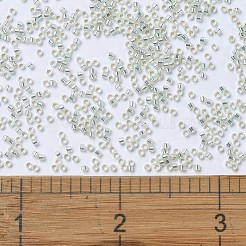 MIYUKIデリカビーズ  シリンダー  日本製シードビーズ  11/0  （db1431)シルバーライニングペールモスグリーン  1.3x1.6mm  穴：0.8mm  約10000個/袋  50 G /袋&nbsp;SEED-X0054-DB1431