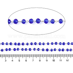 Ионное покрытие (ip) нержавеющая сталь 304 и граненые прозрачные стеклянные бусины ручной работы CHS-H028-02G