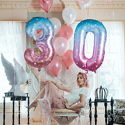 Ballons aus Aluminiumfolie mit Farbverlauf Nr. 9&nbsp;AJEW-TADJ0001-23J