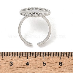 Anelli aperti con polsino in acciaio inossidabile 304&nbsp;RJEW-D343-03P