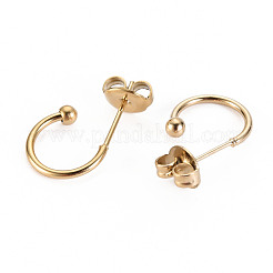 Серьги-гвоздики из нержавеющей стали 304 STAS-S116-272G-G