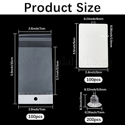 100 шт. прямоугольная бумага для демонстрации одной пары сережек CDIS-SC0001-14
