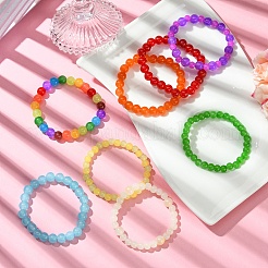 1200 шт. 24-цветный набор круглых бусин из искусственного нефрита&nbsp;DGLA-YW0001-27