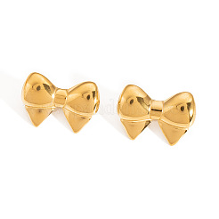 Комплект из заколки-бантика из кожи аллигатора и серег-гвоздиков для женщин из нержавеющей стали 304 MP9402-1