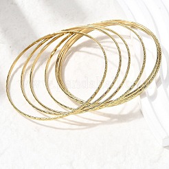 7 шт. браслетов из нержавеющей стали 201 для женщин BJEW-Z151-04G-03