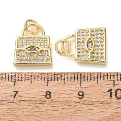 Messing micro pave klar zirkonia charme&nbsp;CU-E003-07G