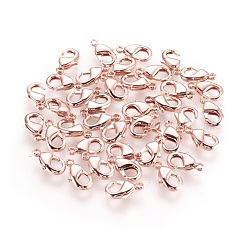 真鍮カニカン  ニッケルフリー  ローズゴールド本金メッキ  10x5x2.5mm  穴：1mm&nbsp;KK-T014-121RG