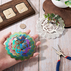 2 pz 2 colori 201 connettori/ciondoli in acciaio inossidabile&nbsp;STAS-TA0005-57