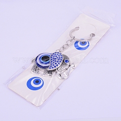 Брелок для ключей от сглаза&nbsp;KEYC-WH0017-03