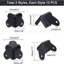 24шт 2-х стильный железный уголок-протектор AJEW-CA0001-72