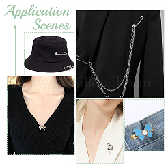 16 шт. 2-х цветная железная булавка с кристаллами и стразами JEWB-AR0001-25