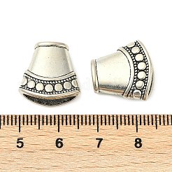 チベットシルバーコーン  タッセルペンダント用  アンティークシルバー  鉛フリー＆カドミウムフリー  15.5x16x9mm  穴：4mm&nbsp;LF1282Y