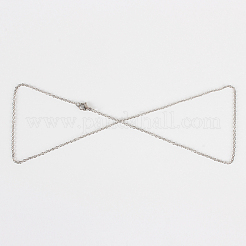 Не тускнеющая цепочка из нержавеющей стали марки 304 для изготовления ожерелий&nbsp;LS-STAS-E052-61P-75cm