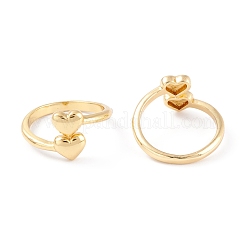 Латунь манжеты кольца RJEW-M138-10G