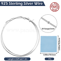 1.5 м очень мягкой проволоки 925 пробы серебра STER-BBC0008-84