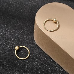 Nasenring mit Messingkugel und Klemmkugel&nbsp;AJEW-G075-01G-01
