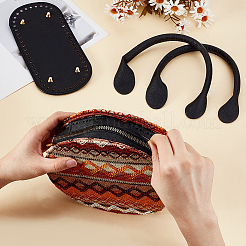 1 stück rechteck pu leder stricken häkeln taschen nagel boden shaper pad&nbsp;DIY-ME0002-91
