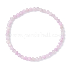 天然クンツァイトを使用した女性用ストレッチビーズブレスレット  ラウンド  ビーズ：4mm  内径：2.24インチ（5.7cm）&nbsp;BJEW-JB13999